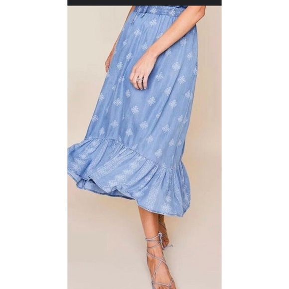 Sonoma Goods For Life x Lauren Lane Pull-On Tiered Skirt L - Picture 8 of 8